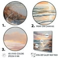 thumbnail image 3 of Designart "Winter'S Charming Beach Sunset II" Coastal Sunset Floater Framed Wall Art Living Room, 3 of 5