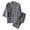 Gray, variant on Mens Cotton Pajamas Set Japanese Style Two-Piece Kimono Bathrobe and Pants Sets Sleepwear