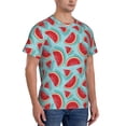 thumbnail image 2 of Vsdgher Watermelon Print Men's Dry Fit Mesh Athletic Shirts Moisture Wicking Tennis T-Shirt Tops, 2 of 9