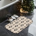 thumbnail image 5 of Neutral Aztec Geometric Flannel Bath Mat 16x24 Inches, Soft Absorbent Non-Slip Bathroom Rug, Machine Washable Floor Mat for Shower, 5 of 7
