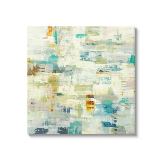 Stupell Industries Complex Abstract Pattern Abstract Painting Gallery Wrapped Canvas Art Print Wall Art, 17 x 17