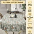 thumbnail image 5 of Geometrical Oval Tablecloth Farmhouse 60"x120" Waterproof Table Cloth Washable Fabric Table Cover for Indoor/Outdoor Home Kitchen Dinner Decor, 5 of 6