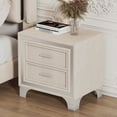 thumbnail image 2 of Velvet Nightstand with Metal Legs / Easy to Clean for Bedroom Use, 2 of 6