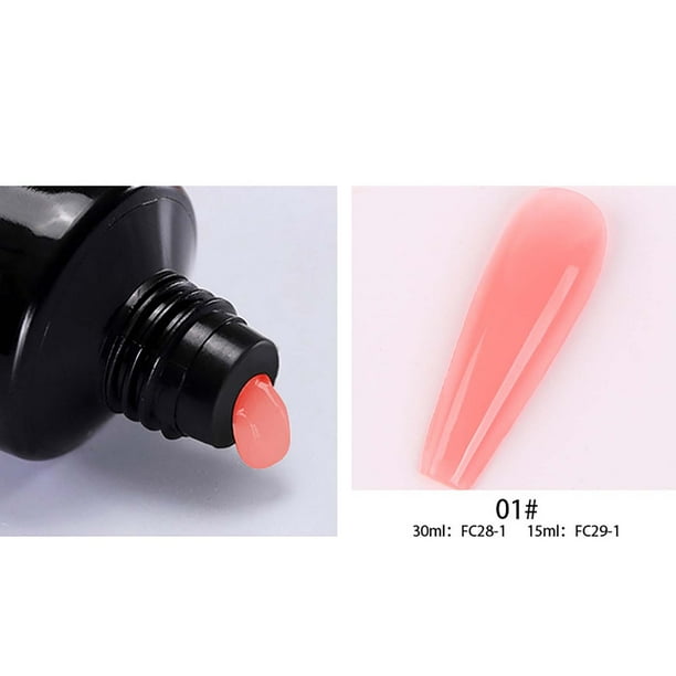 Uñas postizas, uñas postizas, regalos para mujeres, gel de extensión Star de 15 ml, sin papel, gel de extensión de uñas Crystal Quick de 15 ml, pincel de maquillaje