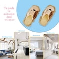 thumbnail image 5 of Zapatillas de fregona para perros de dibujos animados, zapatillas de limpieza de microfibra para polvo, zapatos de fregona desmontables para oficina, hogar y habitación (caqui) ER, 5 of 5