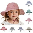 thumbnail image 5 of ZACPNCV Baby Toddler Infant Girls Bucket Sun Hats Protection Beach UPF 50 and Toddler Wide Bucket Summer Hats Navy 2-4 Years, 5 of 5