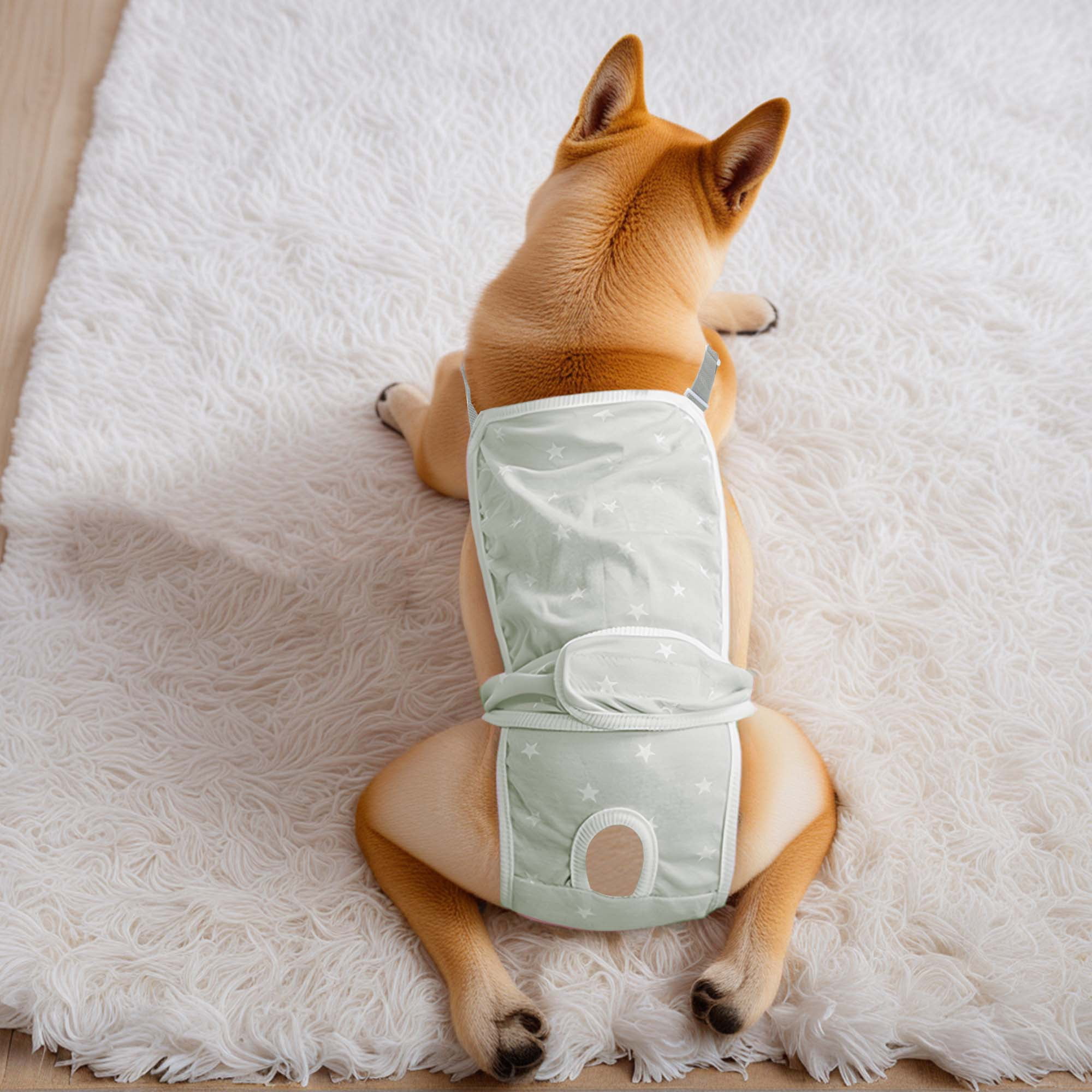 Unique Bargains Dog Diapers for Female Dogs Washable Reusable Pants Gray S