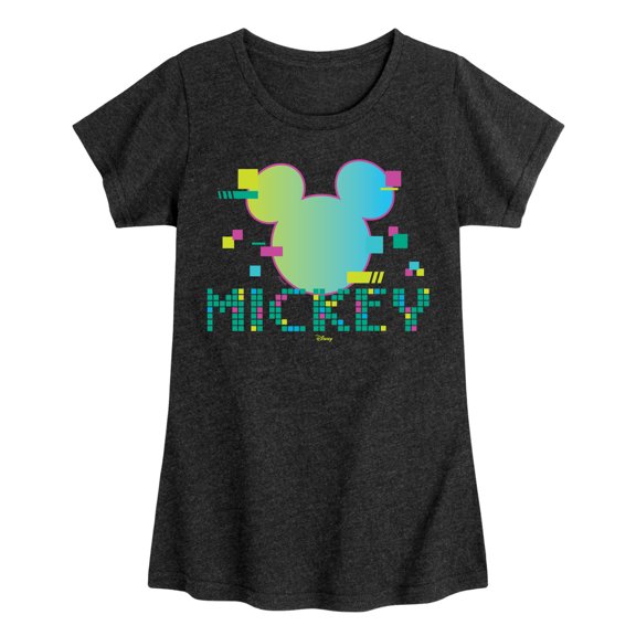 Disney - 8 Bit Mickey - Toddler & Youth Girls Short Sleeve Graphic T-Shirt