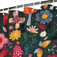 thumbnail image 3 of Pioneer Flower Floral Print Pattern Shower Curtain 84"x72" ,Bathroom Decorative Shower Curtains Set with 12 Hooks,Modern Waterproof Washable Shower Curtain, 3 of 6