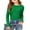 Green, variant on CCRFTGI Girls Long Sleeve Shirts Size 8 Crewneck Ruched Side Slim Fit Shirts Classic Ribbed Knit Cotton Teen Girls Tops Clothes Casual Basic Base Layer Tops Tees Army Green 7-8Y