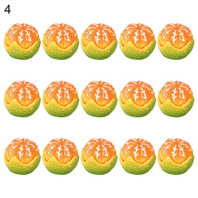 MesaSe 15Pcs Miniature Fruits Haute Simulation Large Application Résine Micro Paysage Fruit Figurine Parti Fournitures