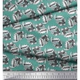 thumbnail image 2 of Soimoi Cotton Voile Fabric Leaves & Floral Block Printed Fabric 1 Yard 42 Inch Wide, 2 of 3