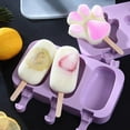 thumbnail image 6 of Cute Popsicle Molds Silicone Ice Pop Molds Homemade Popsicle Silicone Mold with 50pcs Popsicle Sticks Reusable Easy Release Ice Pop Maker (Cat's Paw), 6 of 6