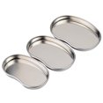 thumbnail image 4 of EeaseCA 3 Pcs Assiettes de Rangement Courbées en Acier Inoxydable Plateaux Plats Assiettes Médicales (Argent), 4 of 8