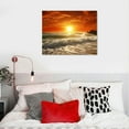 thumbnail image 4 of GOSMITH Sunset Ocean Beach Seascape Modern Wall Art Poster Landscape Canvas Posters and Prints Bedroom Paintings Decorative Picture for Home Living Room Decor, 4 of 4