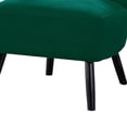 thumbnail image 4 of Upholstered Armless Accent Chair with Flared Back and Button Tufting, Green - Saltoro Sherpi, 4 of 5