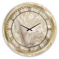 thumbnail image 1 of Designart 'White Onyx Natural White Marble' Glam wall clock, 1 of 3