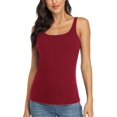 thumbnail image 1 of Women's Cotton Camisole With Shelf Bra Wider Adjustable Straps Basic Tank Tops High quality, 1 of 5