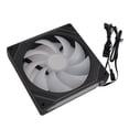 thumbnail image 1 of CPU Fan 140mm ARGB Chassis Fan, 4pin PWM Silent Computer Cooler Fan 650 To 1850RPM, RGB Motherboard Sync Computer PC Cooling Fans, 1 of 8