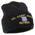 thumbnail image 4 of US Coast Guard Retired Embroidered Long Beanie - Black OSFM, 4 of 5