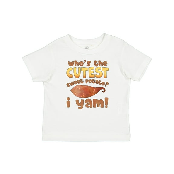 Inktastic Who's the Cutest Sweet Potato? I Yam Funny Thanksgiving Boys or Girls Baby T-Shirt