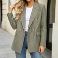 thumbnail image 2 of Luivaraty Blazer for Women Plus Size Business Office Outfits Dressy Casual Double Breasted Buttons Pocket Work Jackets, S-3XL, 2 of 6