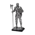 thumbnail image 2 of Figura de caballero, figura de caballero, pieza de arte, adorno de escritorio retro para estantería de oficina Plata, 2 of 9