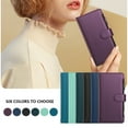 thumbnail image 2 of for Oukitel C50 Phone Case Wallet protective case leather Cover with magnetic closed cVioletit card slot shockproof protection phone case, 2 of 7