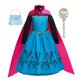 thumbnail image 1 of Disfraz de Disney para niñas, vestido de princesa Elsa, Frozen, con capa, Reina de la nieve, para carnaval y cumpleaños Fivean unisex, 1 of 2