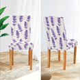 thumbnail image 3 of Yayeee 2 Pack Dining Chair Covers Stretch Parson Chairs Slipcovers Seat Protector, Lavender Pattern, 3 of 6
