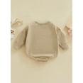 thumbnail image 5 of Musuos nfant Baby Fall Romper, 3 6 9 12M Fuzzy Letter Embroidery Long Sleeve Round Neck Bodysuit, 5 of 10