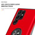thumbnail image 6 of Dteck Case for Samsung Galaxy S22 Ultra Shockproof Magnetic Ring Holder Stand Slim Hard PC Phone Back Cover S22ultra,Red, 6 of 7