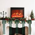 thumbnail image 5 of 10Pcs 20"x8" Velvet Christmas Tree Bows, Vintage Ribbon Tree Topper Bows, Ornaments for Staircase Garland Wreath Holiday Home DIY Crafts Christmas Decorations( Deep Green ), 5 of 11