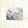 thumbnail image 6 of 1pc Pink Flowers and Butterflies Canvas Art, Wooden Framed Wall Decor, Office Supplies, School Supplies, Art & Craft, Classroom Decoration, Single Party Theme, 6 of 8