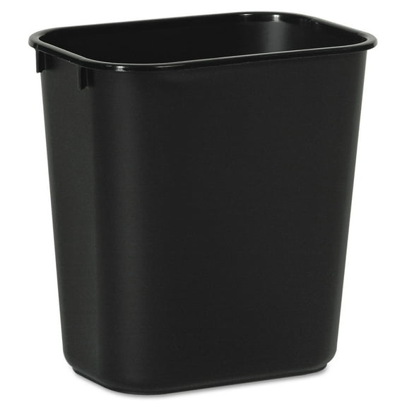Soft-Sided Wastebasket, 14 Qt, Plastic, Black | Bundle of 5 Each