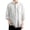 White, variant on 3/4 Sleeve Shirt Men Spring Summer Cotton Linen Long Sleeve Button Down Stand Collar Relaxed Fit Casual Tshirts