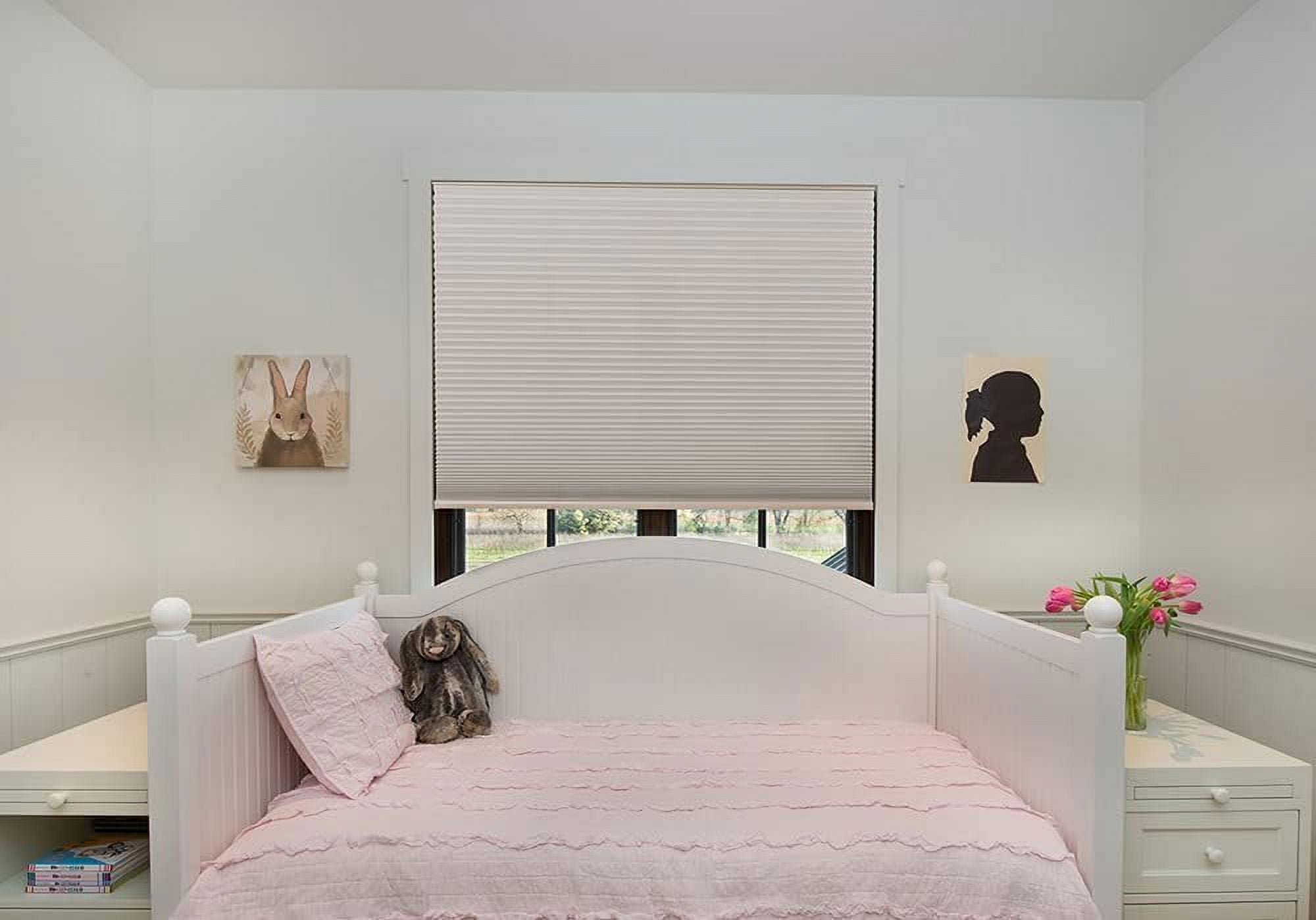 Redi Shade No Tools Easy Lift Trim-at-Home Cordless Cellular Light Filtering Shade Natural, 30" W x 64" L, (Fits windows 19"- 30")