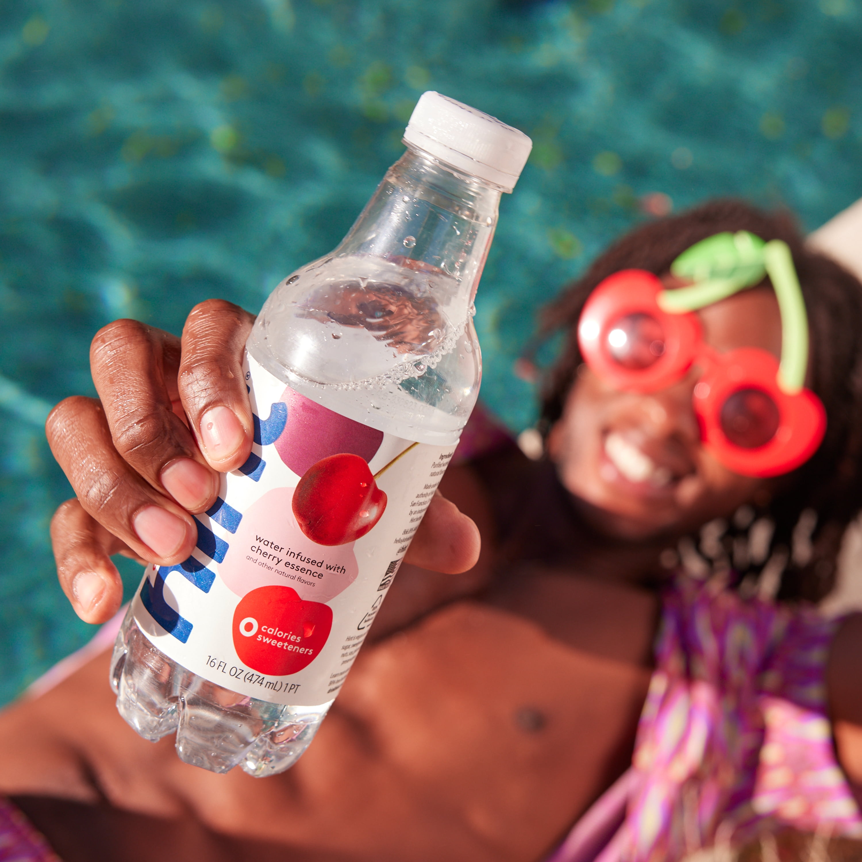 Hint Cherry Flavored Water, 16 fl oz, 12 Pack Plastic Bottles
