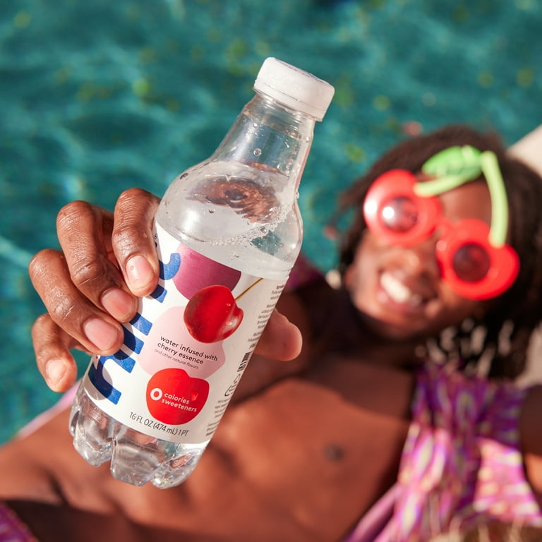 Hint, Cherry Flavored Water, 16 fl oz, 12 Pack Plastic Bottles