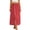 Red, variant on Maoxin Skirts for Women Women's Summer Solid Embroidery Elastic Waist Linen Ankle Skirt ,White,M