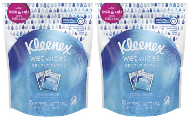 Kleenex Germ Removal Wet Wipes for Hands and Face 160 Wipes Total 20 Wet Wipes per Pack 8 Flip-Top Packs 