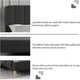 thumbnail image 5 of AUFANK King Bed Frame Upholstered Platform with Wooden Slats, Noise-Free, Black, 5 of 6