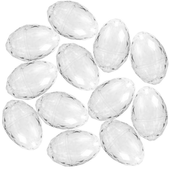 LEXSOMEO 12Pcs Egg Shape Fillable Box Ornament Easter Egg Shaped Case DIY Candy Box for Party
