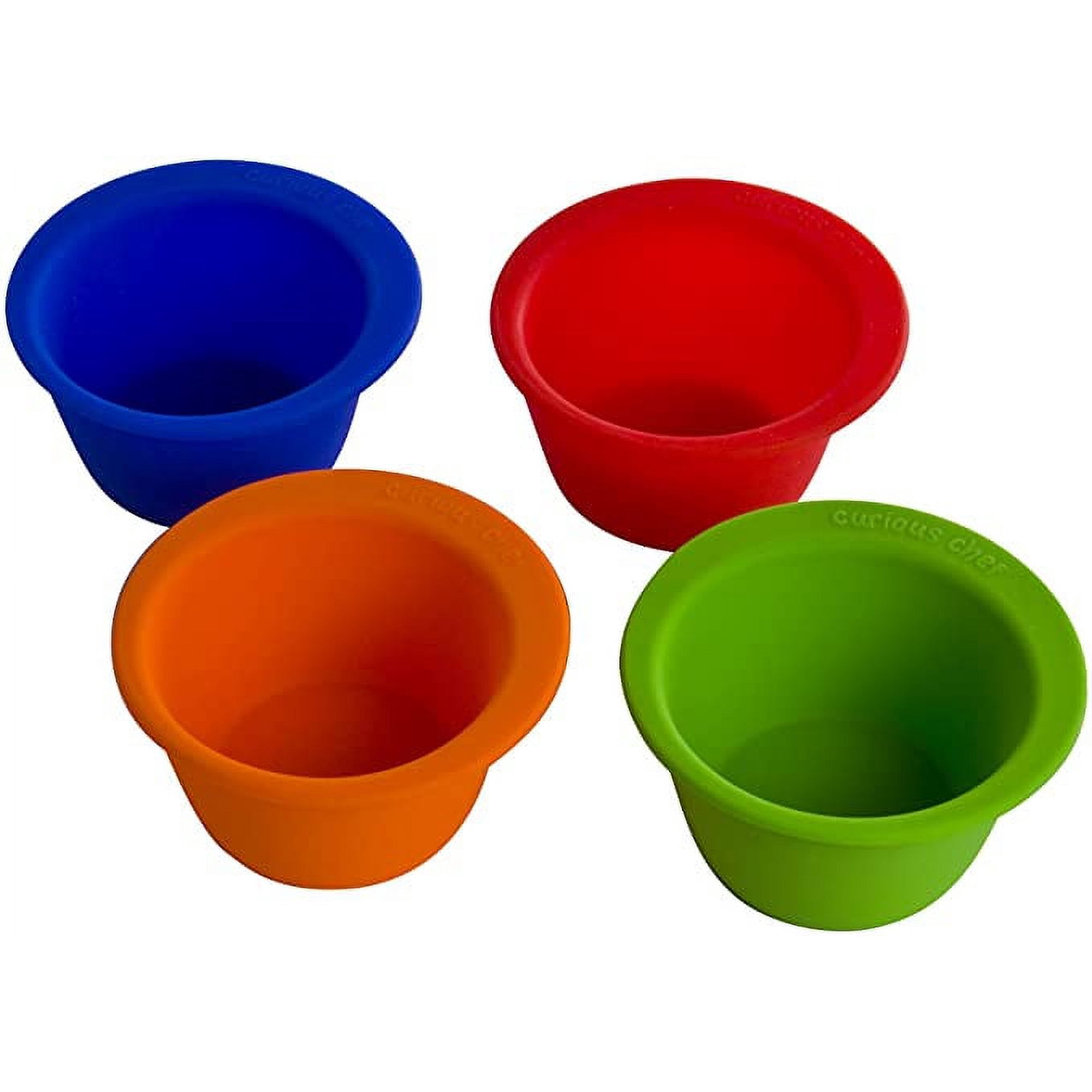 Curious Chef 4-Piece Silicone Pinch Bowl Set for Kids Dishwasher Safe Made with BPA-Free Plastic Real Cooking and Baking Kitchen Tool