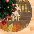 thumbnail image 5 of FMSHPON Thanksgiving Autumn Leaf Xmas Christmas Tree Skirt Stand Mat for Holiday Party Decoration Indoor Outdoor 48 inches, 5 of 6