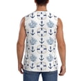 thumbnail image 4 of Haiem Men's Sea Vacations Print Tank Tops Summer Sleeveless Cut Off Workout T-Shirts Fitness Vest Athletic Undershirts-Small, 4 of 8