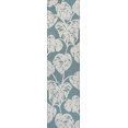 thumbnail image 3 of JONATHAN Y HAWAII 2 x 8 Runner Rug, Tobago Two-Tone Monstera Leaf - Blue/Ivory, HWC100C-28, 3 of 10
