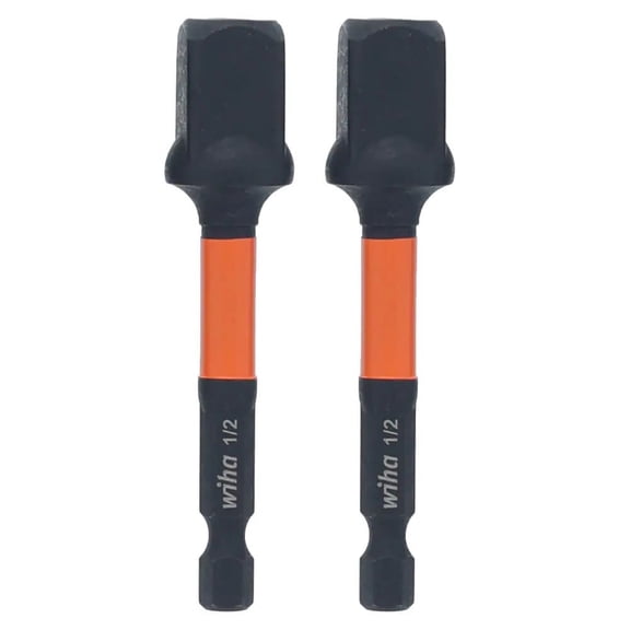 Wiha 1/2 Inch Square Drive Impact Adapter, 2 Pieces