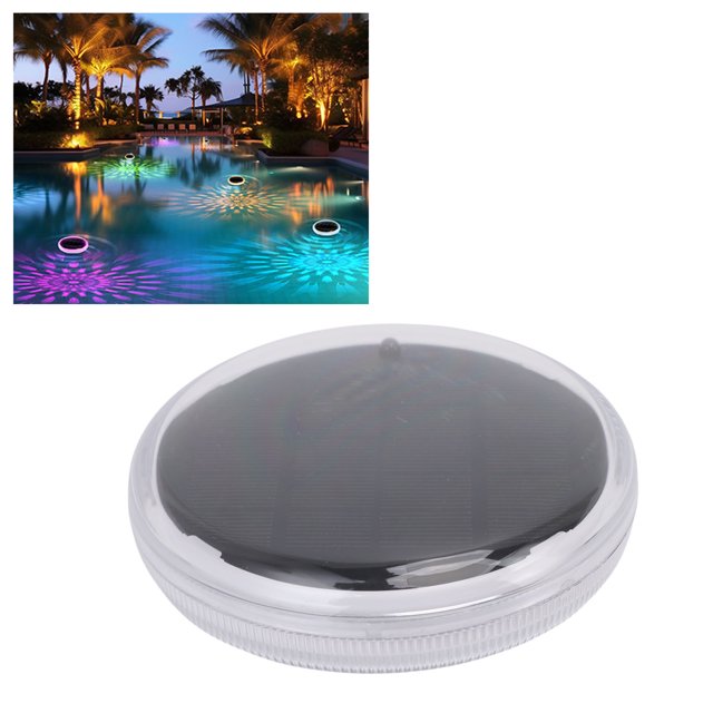 Luz Flotante Solar Para Piscina, 2 Piezas ABS PC De Alto Brillo RGB Luz Flotante Para Piscina Para Fiesta