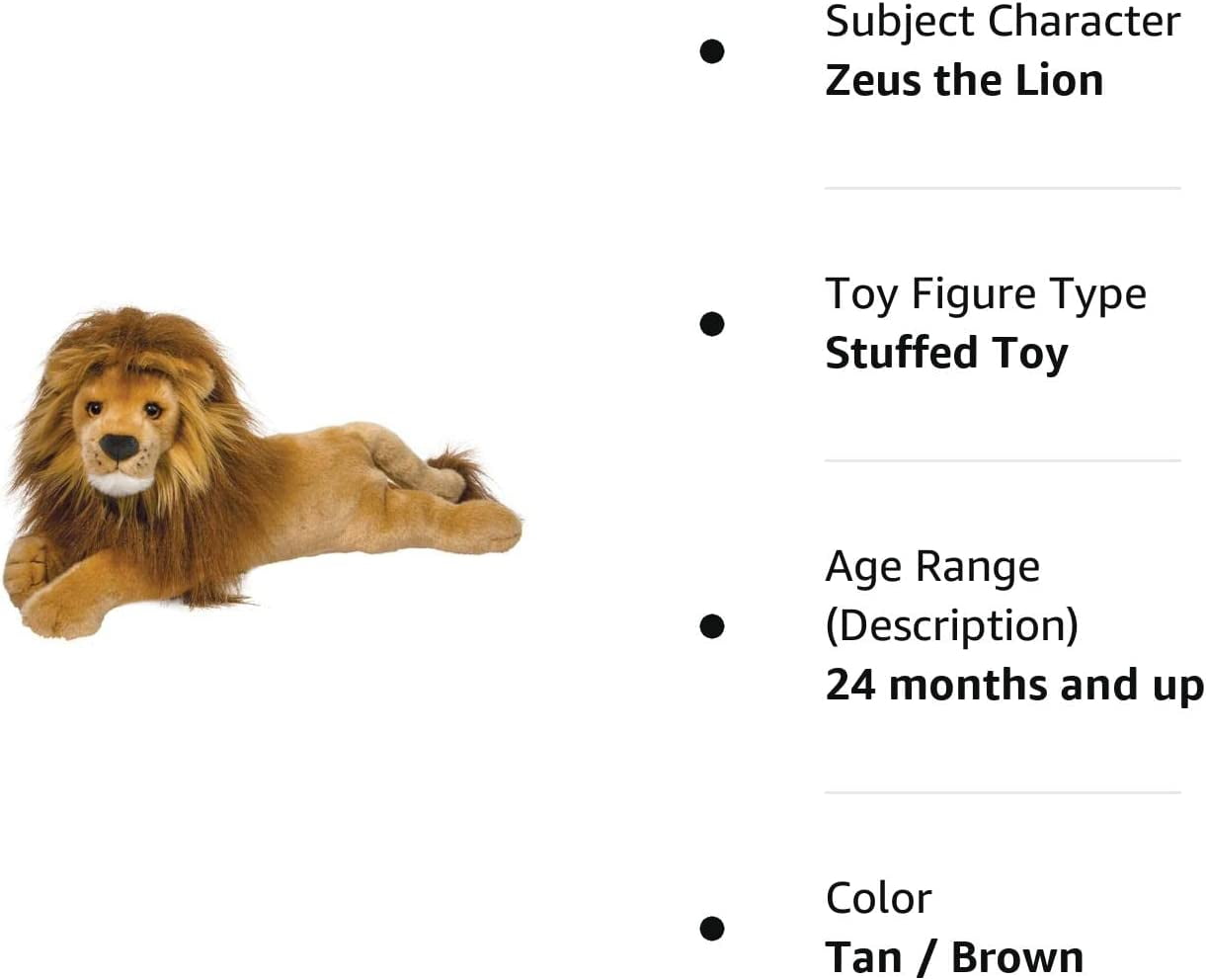Douglas Cuddle Toys Zeus Lion #2456 Stuffed Animal Toy Brand New